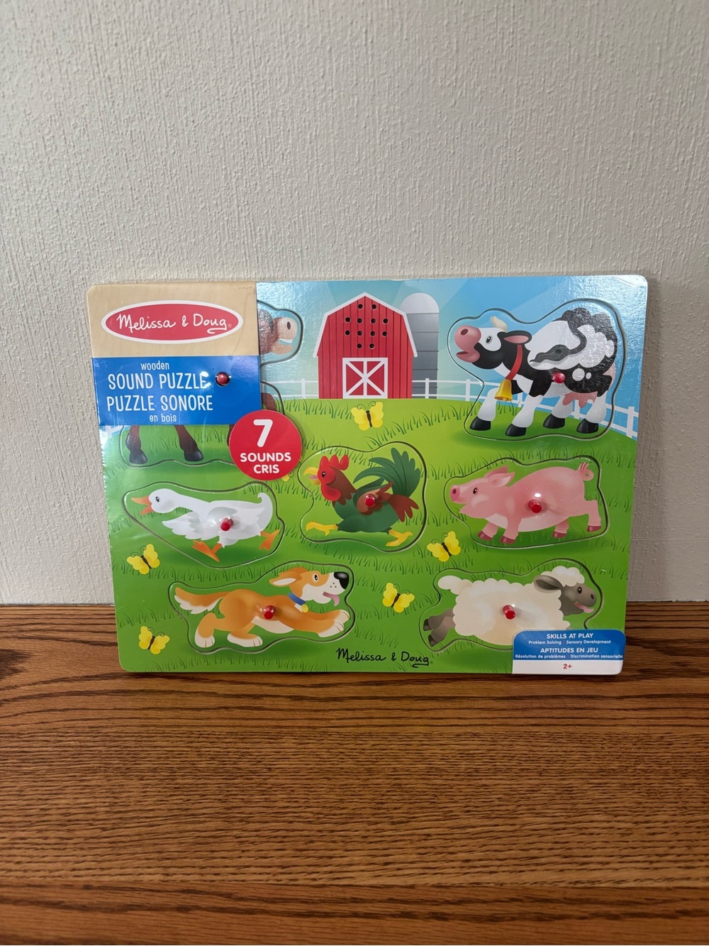 Melissa & Doug Wooden Sound Puzzle Farm Animals NEW Unopened Gift